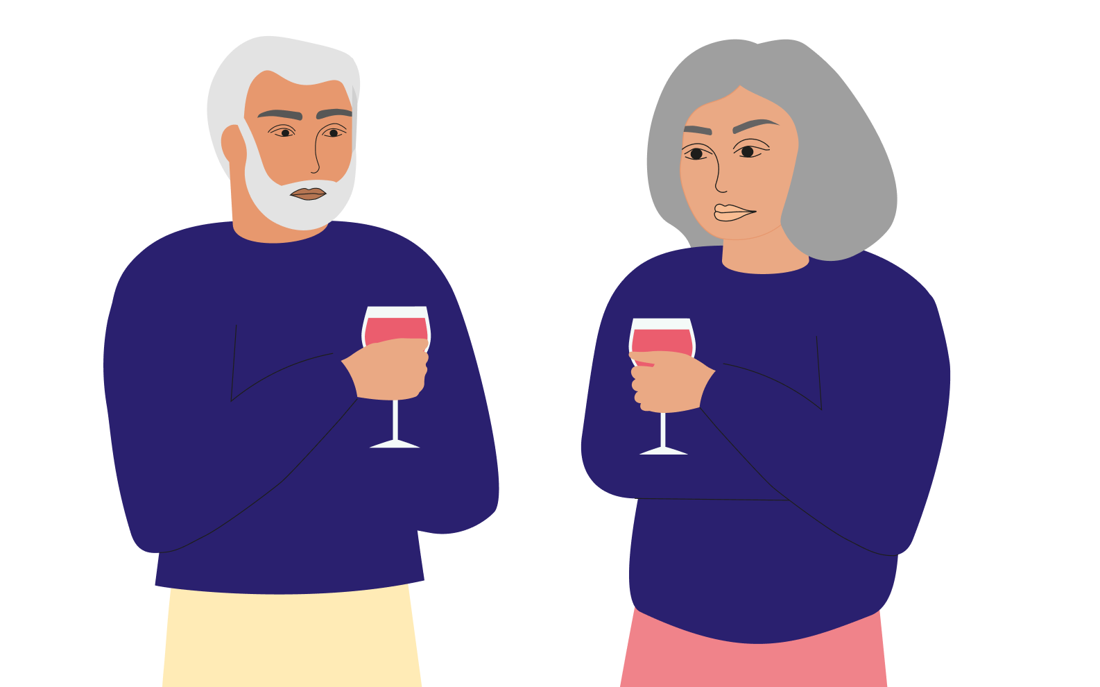 Illustration Ældre Alkohol